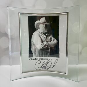 Framed Signed Autographed Photo of Charlie Daniels